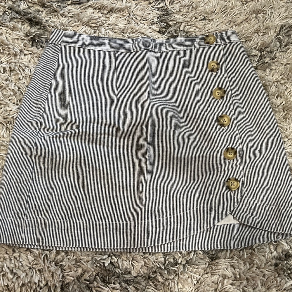 White and Gray Beachy Skirt